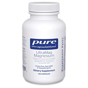 pure encapsulations ultramag magnesium | supplement to support nutrient metabolism, energy production, bones, muscle relaxation, and cardiovascular health* | 120 capsules