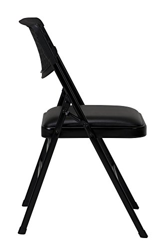 Cosco Products 60861BLK4E Commercial Fabric Folding Chair, Black