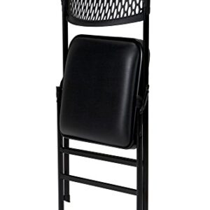 Cosco Products 60861BLK4E Commercial Fabric Folding Chair, Black