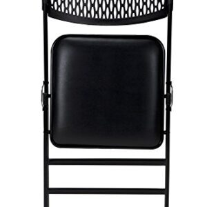 Cosco Products 60861BLK4E Commercial Fabric Folding Chair, Black