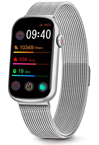 MorePro Fitness Tracker with Heart Rate Monitor, Blood Pressure Watch for Women Kids, Waterproof Fitness Watch with Blood Oxygen Sleep Tracking, Activity Step Tracker Calorie Counter for Android iOS