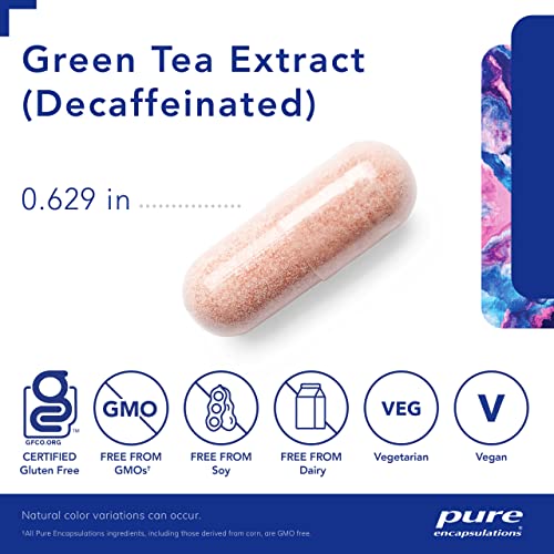 Pure Encapsulations Green Tea Extract (Decaffeinated) | Hypoallergenic Antioxidant Support for All Cells in The Body* | 120 Capsules