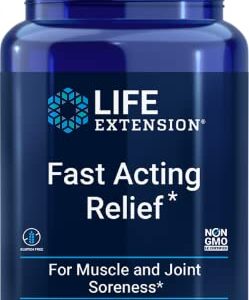 Life Extension Fast Acting Relief – Fast Comfort Relief, Joint, and Muscle Comfort - Contains Turmeric, Boswellia, Black Sesame, Gluten-Free, Non-GMO – 60 Softgels