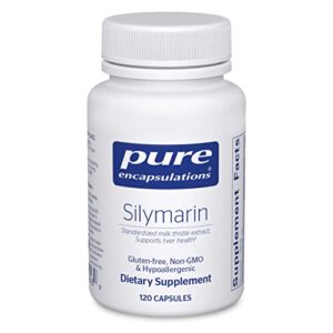 pure encapsulations silymarin | milk thistle extract supplement for liver support and antioxidant activity* | 120 capsules
