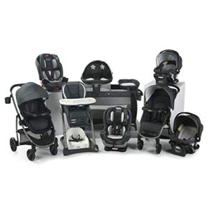 Graco FastAction SE Travel System | Includes Quick Folding Stroller and SnugRide 35 Lite Infant Car Seat, Redmond