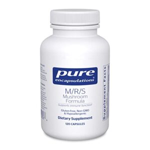 pure encapsulations m/r/s mushroom formula | hypoallergenic supplement promotes immune health and provides broad-spectrum physiological support | 120 capsules