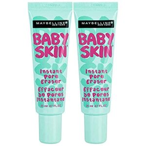 maybelline baby skin instant pore eraser primer, clear, 2 count