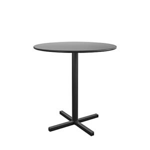 CoscoProducts COSCO 88852BLK1E Round Indoor/Outdoor Steel Bistro Table, 24", Black
