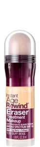 maybelline instant age rewind eraser treatment makeup with spf 18, anti aging concealer infused with goji berry and collagen, buff beige, 1 count