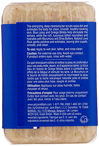 Jack Black , Turbo Body Bar Scrubbing Soap, 6 Ounce (Pack of 1)