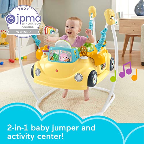 Fisher-Price Baby To Toddler Learning Toy 2-In-1 Servin’ Up Fun Jumperoo Activity Center With Music Lights And Shape Sorting Puzzle Play