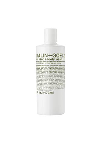 Malin + Goetz Rum Hand + Body Wash — cleansing, purifying, hydrating women and men’s , all skin types, dry, sensitive. No stripping or irritation. Cruelty-free and vegan 16 Fl oz