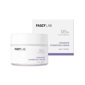 fascy lab ceramide cream, premium moisturizing face lotion, concentrated ceramide face lift cream, ceramide & hyaluronic acid, ceramide hydrating face moisturizer — multipurpose cream (1.69 floz)