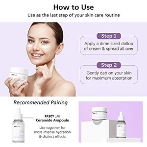 Fascy LAB Ceramide Cream, Premium Moisturizing Face Lotion, Concentrated Ceramide Face Lift Cream, Ceramide & Hyaluronic Acid, Ceramide Hydrating Face Moisturizer — Multipurpose Cream (1.69 floz)