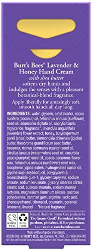 Burt's Bees Lavender & Honey Hand Cream with Shea Butter, 1 Oz (Package May Vary)