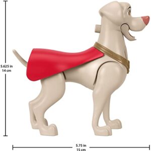 Fisher-Price DC League of Super-Pets Toy Talking Krypto Poseable Figure with Sounds and Phrases for Preschool Kids Ages 3+ Years