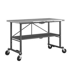 COSCO 66771DKG1E Smart Stainless Steel Folding Workbench, Dark Gray