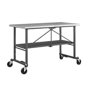 COSCO 66771DKG1E Smart Stainless Steel Folding Workbench, Dark Gray