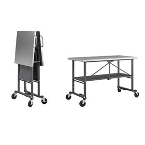 COSCO 66771DKG1E Smart Stainless Steel Folding Workbench, Dark Gray