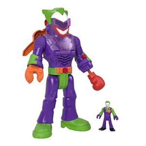imaginext dc super friends the joker insider & laffbot 12-inch robot with lights & sounds plus figure for ages 3+ years