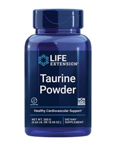 life extension taurine powder 750 mg – pure amino acid supplement for heart, liver, nerve & brain health support – unflavored, non-gmo, gluten free, vegetarian – 382 servings, 10.58 ounce