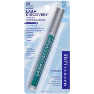 Maybelline New York Lash Discovery Waterproof Mascara, Very Black 361, 0.16 Fluid Ounce