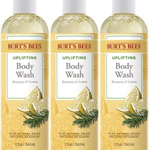 Burts Bees Rosemary & Lemon Body Wash, 12 Oz - Pack of 3 (Package May Vary)