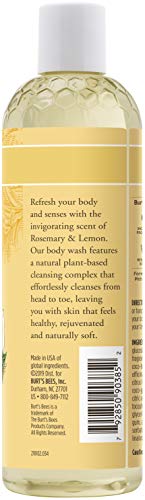 Burts Bees Rosemary & Lemon Body Wash, 12 Oz - Pack of 3 (Package May Vary)