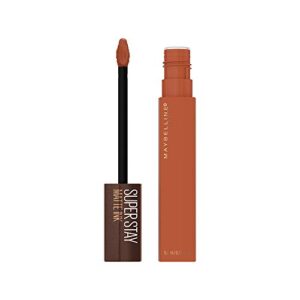 maybelline new york superstay matte ink liquid lipstick, coffee edition, caramel collector, 0.17 ounce