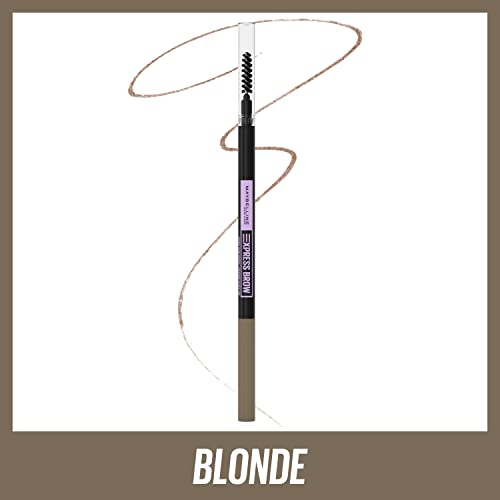 Maybelline Brow Ultra Slim Defining Eyebrow Makeup Mechanical Pencil With 1.55 MM Tip And Blending Spoolie For Precisely Defined Eyebrows, Blonde, 0.003 oz.