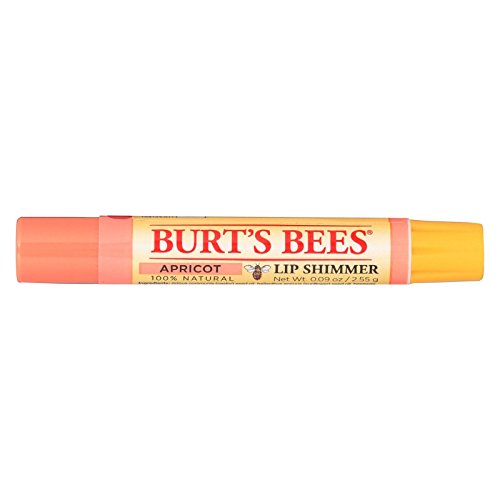 Burt's Bees Lip Shimmer, Apricot 0.09 oz (Pack of 4)