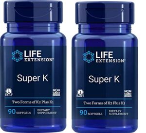life extension super k w/ advanced k2 complex 90 softgels (2 pack)