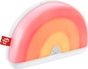 fisher-price sound machine soothe & glow rainbow with lights music and volume control for newborns and up