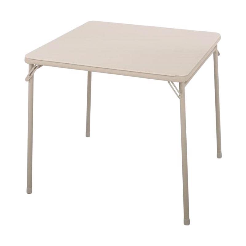 Cosco Square Folding Table 34" Sand Steel Frame, Vinyl