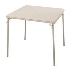 Cosco Square Folding Table 34" Sand Steel Frame, Vinyl