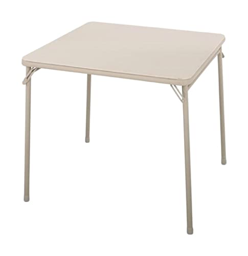 Cosco Square Folding Table 34" Sand Steel Frame, Vinyl