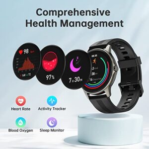 Smart Watches for Men (Answer/Make Call) 100 Sport Modes Fitness Tracker Heart Rate Blood Oxygen Sleep Monitor IP68 Waterproof Fitness Watch Activity Tracker and Smartwatches iPhone Android Compatible