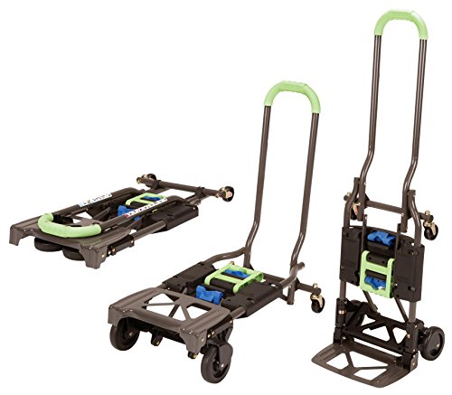 Cosco 12222PBG1E Shifter 300-Pound Capacity Multi-Position Heavy Duty Folding Dolly, Green Hand-Trucks & Shoulder Dolly Moving Straps