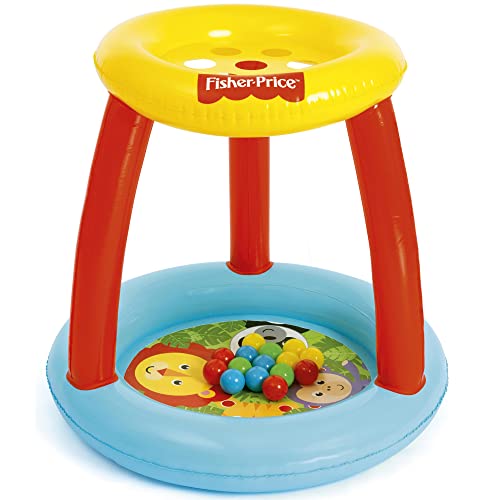 Fisher-Price® Animal Friends Ball Pit -Inflatable, Indoor/ Outdoot Use, 35x33in, Includes 15 Play Balls, Preschool Ages 2+