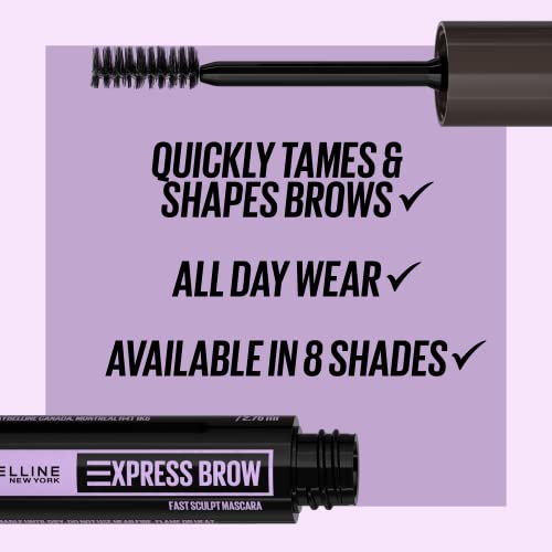 Maybelline Brow Fast Sculpt, Shapes Eyebrows, Eyebrow Mascara Makeup, Clear, 0.09 Fl. Oz.