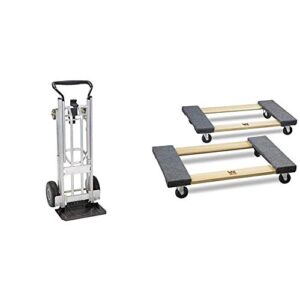 cosco 12323asb1e handtruck, 4 in 1, steel & wen 1320 lbs. capacity 18 in. x 30 in. hardwood furniture moving dolly, two pack