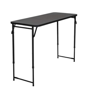 cosco 20 x 48 adjustable height pvc top, black table