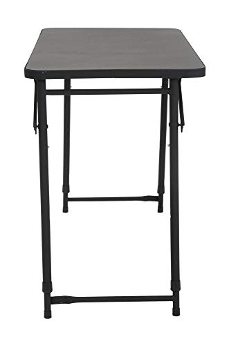 Cosco 20 x 48 Adjustable Height PVC Top, Black Table