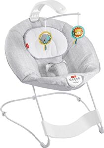 fisher-price see & soothe deluxe bouncer – hearthstone, soothing baby seat for infants and newborns [amazon exclusive]