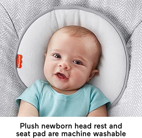 Fisher-Price See & Soothe Deluxe Bouncer - Hearthstone, soothing baby seat for infants and newborns [Amazon Exclusive]