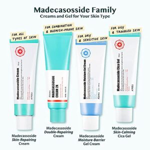 A'PIEU Madecassoside 2X Cream (1.69 fl oz) - for Combination and Blemish-Prone Skin, Helps Soothe Dryness, Sun Damage, Even Dark Spots - Centella Asiatica, Asiaticoside, Asiatic Acid