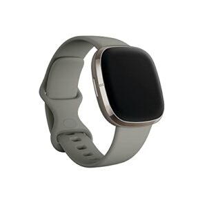 fitbit sense versa 3 accessory band, official product, infinity, sage grey, small