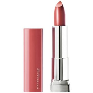 maybelline color sensational made for all lipstick, crisp lip color & hydrating formula, mauve for me, nude brown, 1 count
