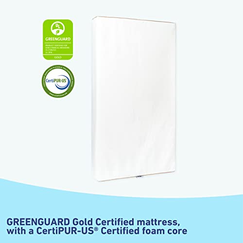 Graco 6-Inch Dual-Comfort 2-Sided Premium Foam Crib & Toddler Mattress – GREENGUARD Gold and CertiPUR-US Certified, 100% Machine Washable, Breathable, Water-Resistant Cover, Dual-Sided