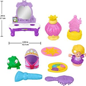 Fisher-Price Little People – Disney Princess Get Ready with Rapunzel, 10-Piece Pretend playset for Toddlers and Preschool Kids Ages 18 Months to 5 Years